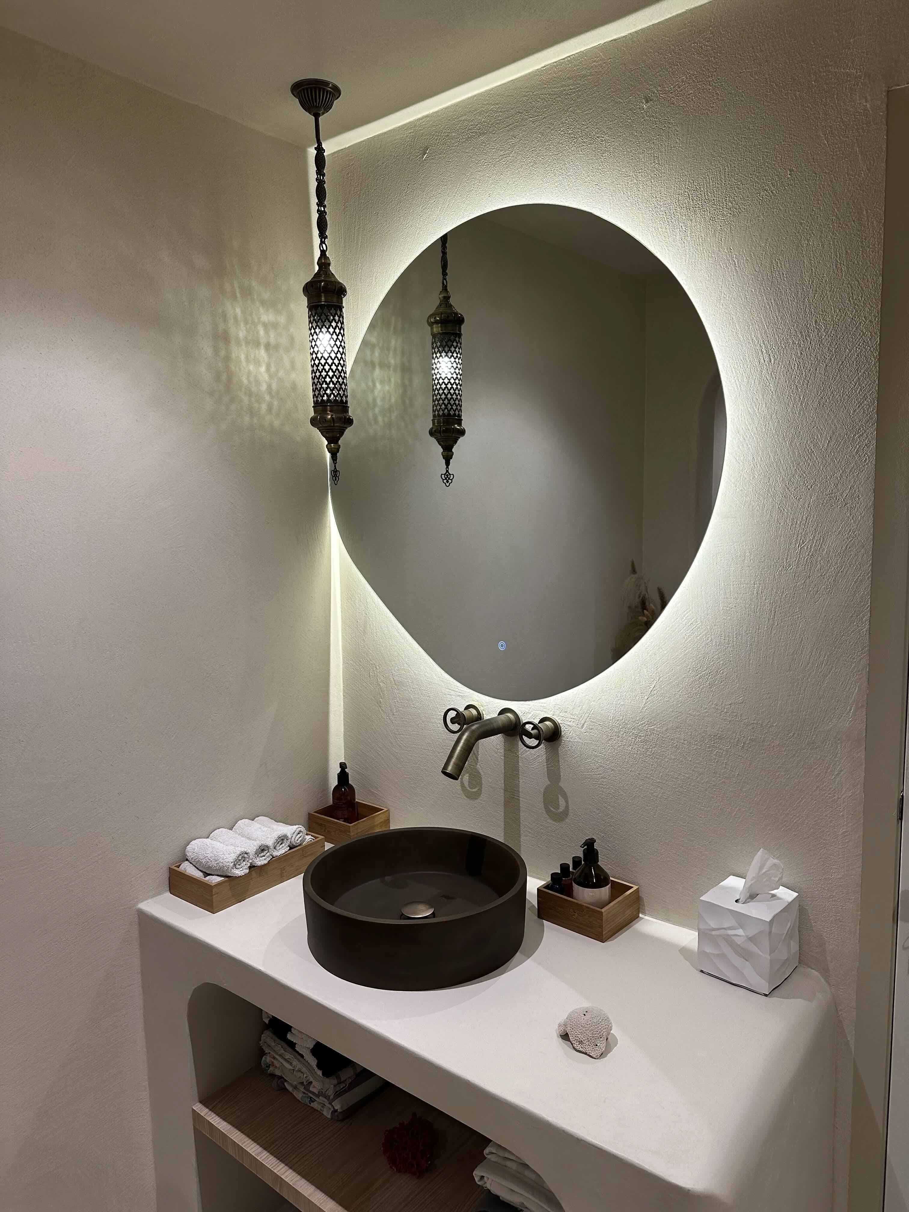 Italian and French tiled bathroom