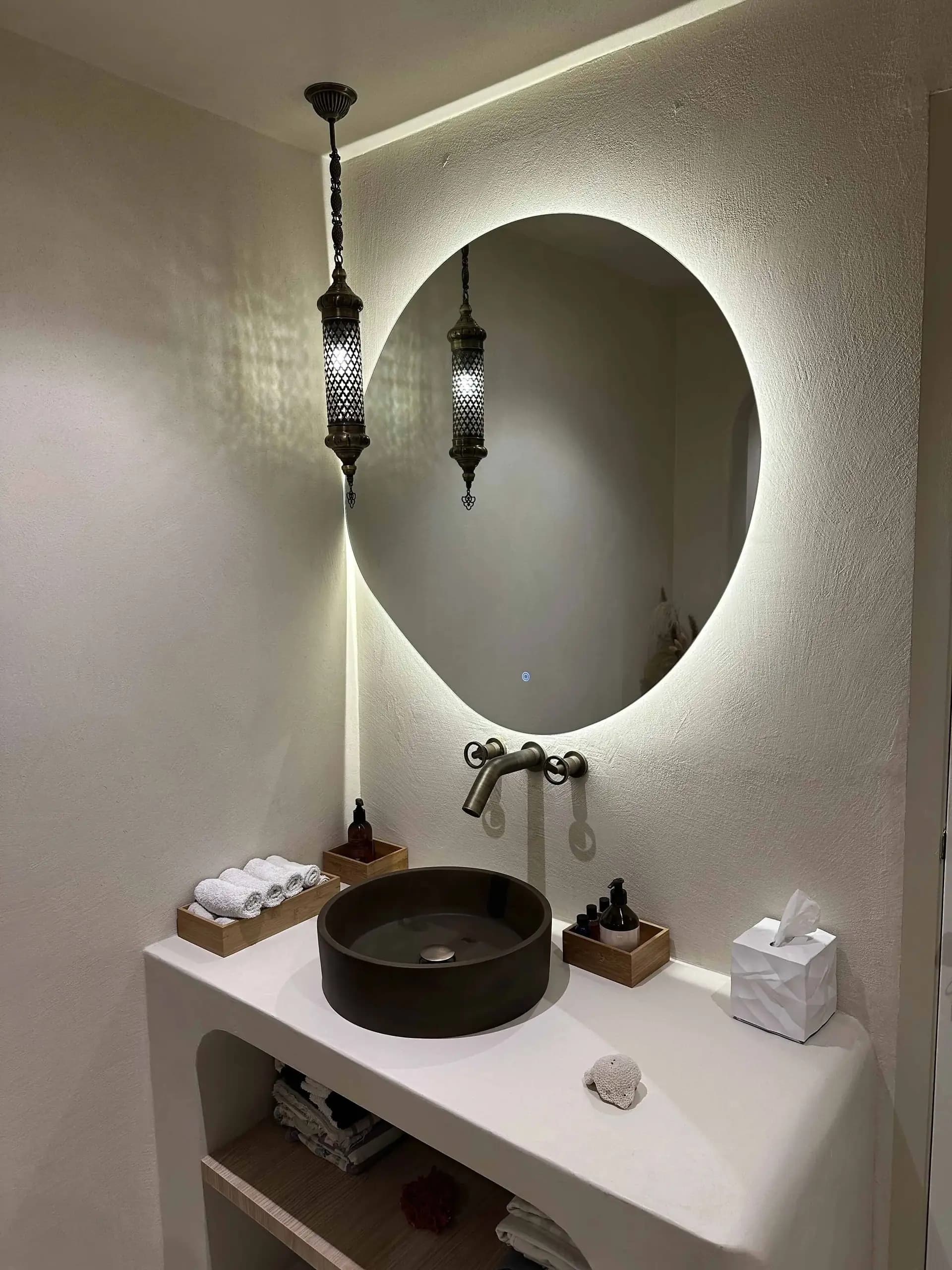 Italian and French tiled bathroom