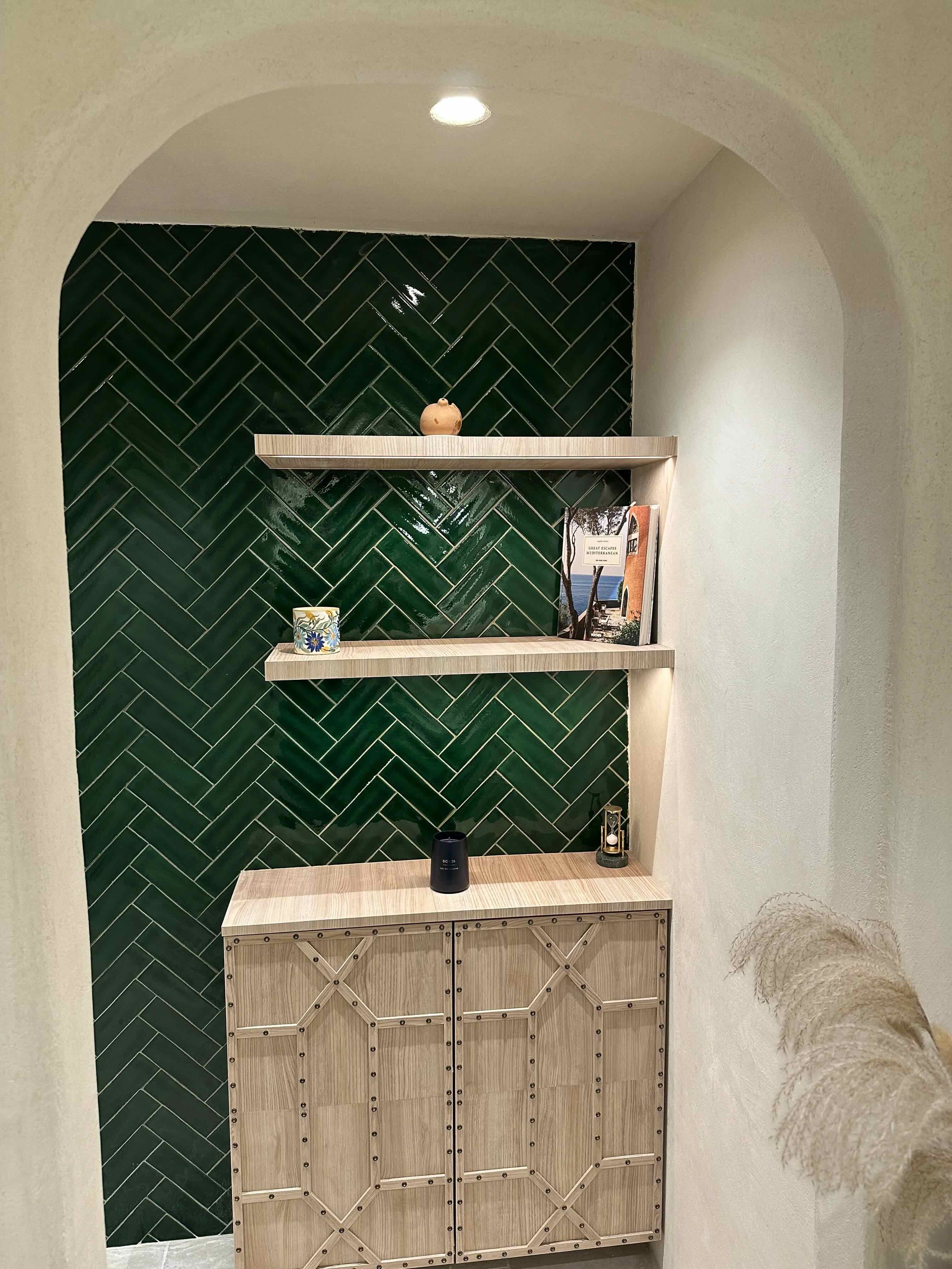 Two-storey living space with marina views