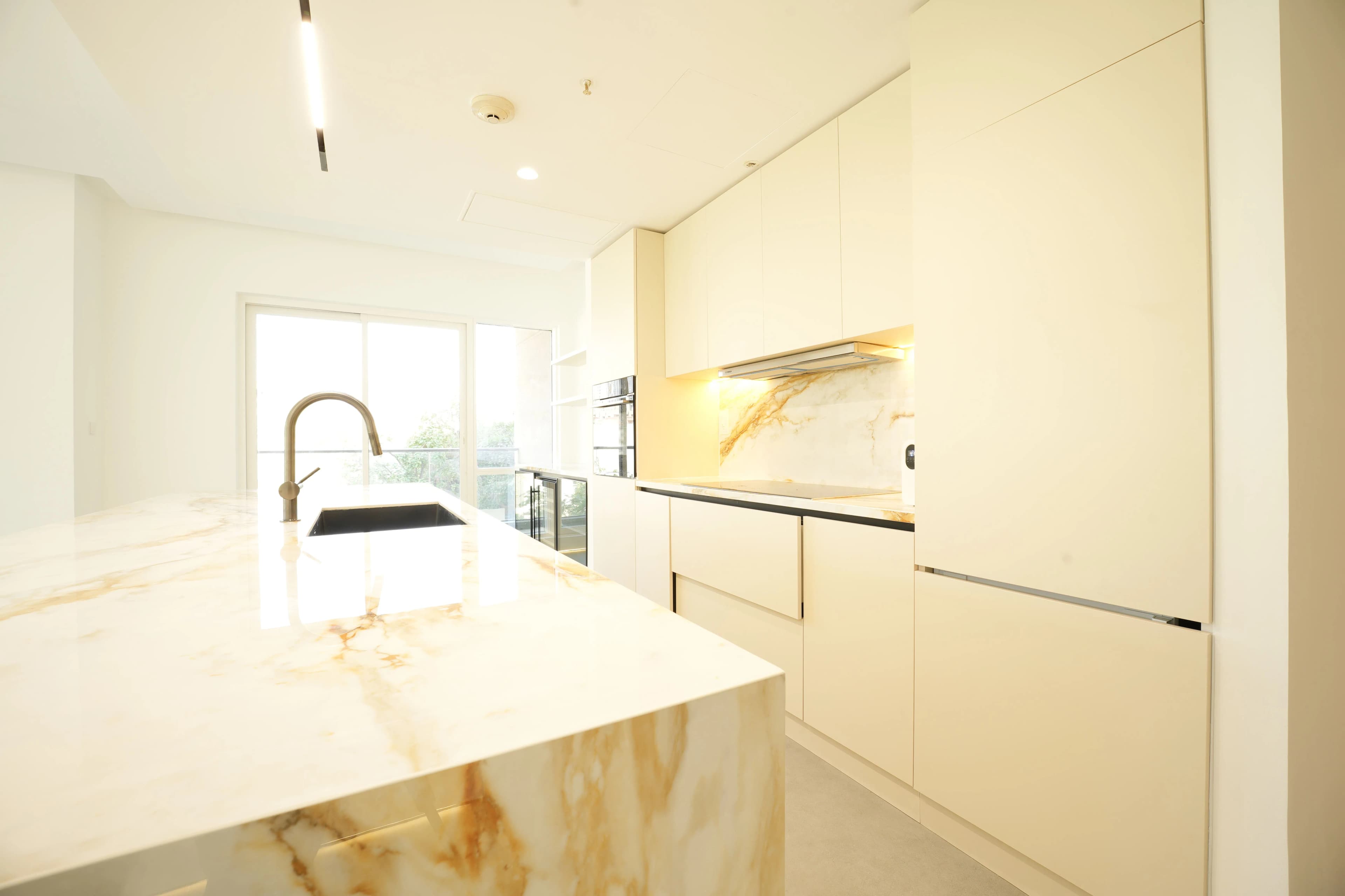 Premium finishes and European materials integration