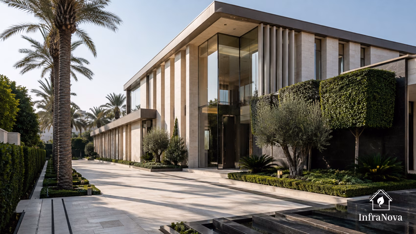 Structured Hardscaping and Architectural Greenery