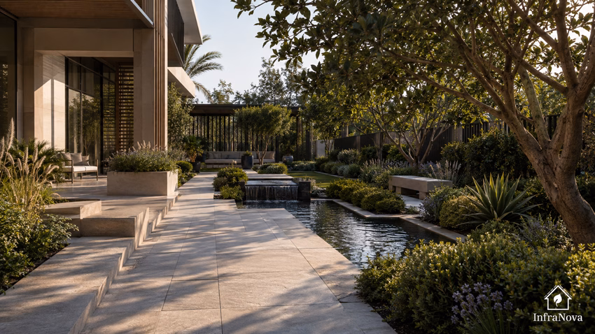 Cool Hardscape and Softscape Garden Design