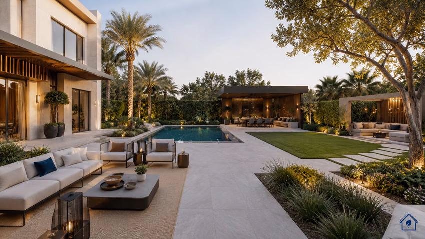 Modern Dubai Villa Garden Design
