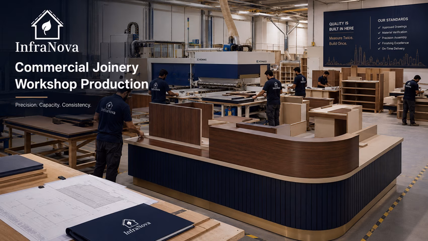 Integrated Corporate Reception and Boardroom Joinery
